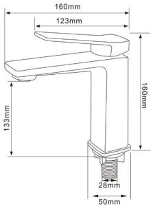 Смеситель для раковины Comforty белый FC071A-CKBT