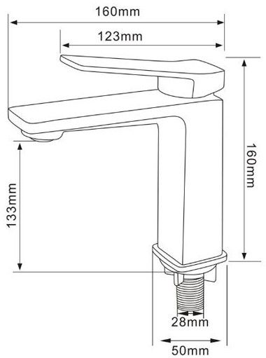 Смеситель для раковины Comforty белый FC071A-CKBT