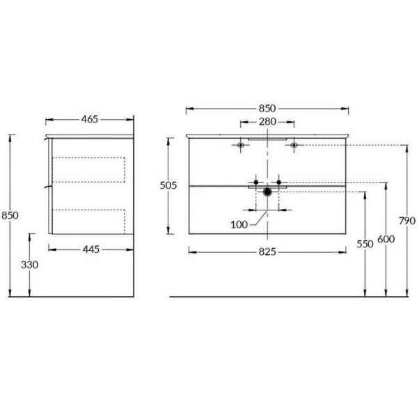 Тумба под раковину Kerama Marazzi PIANO PI.85\OLM 82.5 см