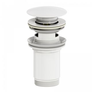 Донный клапан для раковины Wonzon & Woghand WW-88SS09-MW с переливом белый матовый Донный клапан для раковины Wonzon & Woghand WW-88SS09-MW с переливом белый матовый