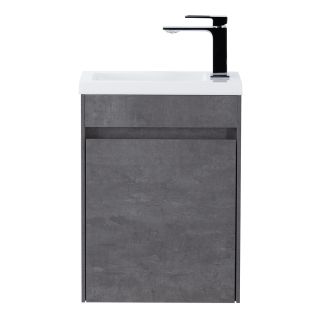 База под раковину BelBagno подвесная, левостороннее исполнение PIETRA MINI-400-1A-SO-SCM-L, Stucco Cemento 394x217x520 цемент матовый