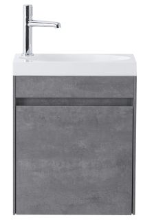 База под раковину BelBagno подвесная, левостороннее исполнение PIETRA MINI-460-1A-SO-SCM-L, Stucco Cemento 454x257x520 цемент матовый