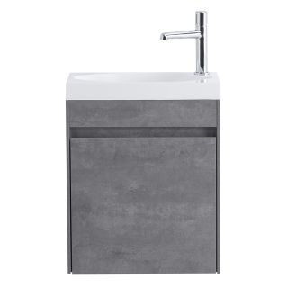 База под раковину BelBagno подвесная, правостороннее исполнение PIETRA MINI-460-1A-SO-SCM-R, Stucco Cemento 454x257x520  цемент матовый