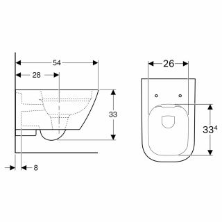 Подвесной унитаз Geberit Smyle Square 500.208.01.1 безободковый белый