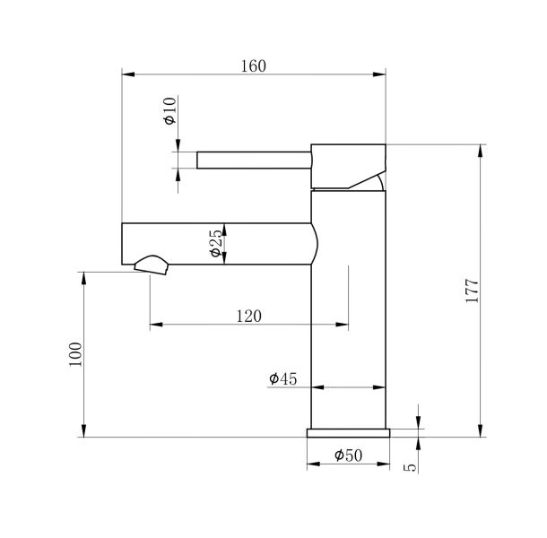 Смеситель для раковины Wonzon & Woghand WW-H9089-BS брашированный никель
