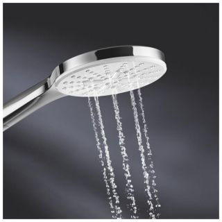 Душевая стойка с термостатом Grohe Rainshower SmartActive 310 26648LS0 белая луна/хром