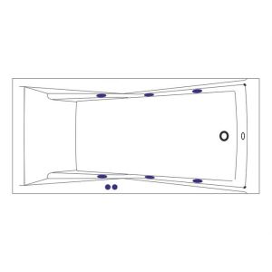 Гидромассажная ванна WHITECROSS Palace 0104.170075.100.SOFT.BR 170x75 см Soft бронза