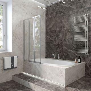 Шторка на ванну Veconi Palau PL-74L, 1200x1500, хром, стекло прозрачное Шторка на ванну Veconi Palau PL-74L, 1200x1500, хром, стекло прозрачное
