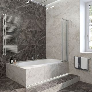 Шторка на ванну Veconi Palau PL-73R, 900x1500, хром, стекло прозрачное Шторка на ванну Veconi Palau PL-73R, 900x1500, хром, стекло прозрачное