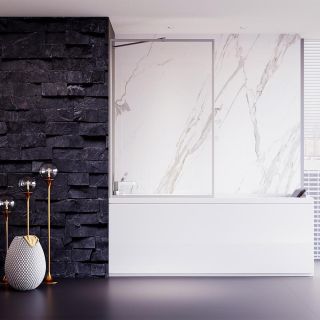 Шторка на ванну Veconi Palau PL-85, 900x1500, хром, стекло прозрачное Шторка на ванну Veconi Palau PL-85, 900x1500, хром, стекло прозрачное