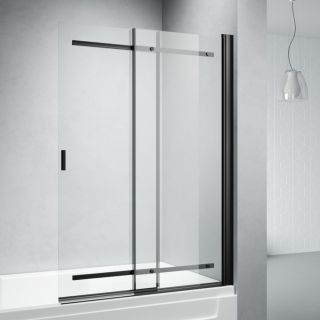 Шторка на ванну Veconi Palau PL-88B, 1000x1400, черный, стекло прозрачное Шторка на ванну Veconi Palau PL-88B, 1000x1400, черный, стекло прозрачное