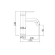 Смеситель для раковины PLStart PL1004-7 чёрный