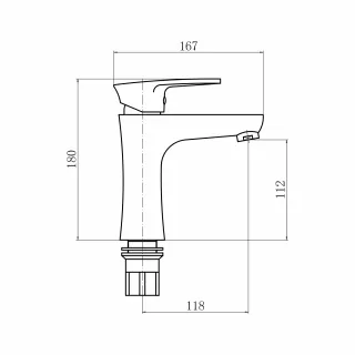 Смеситель для раковины PLStart PL1005-8 белый