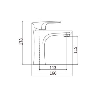 Смеситель для раковины PLStart PL1005-15 коричневое дерево