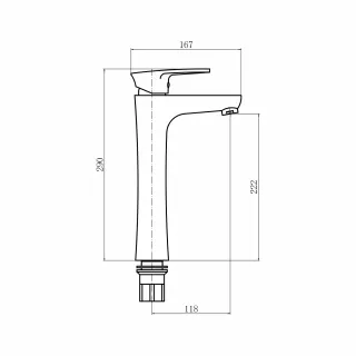 Смеситель для раковины PLStart PL3005-7 чёрный