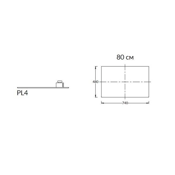 Столешница Kerama Marazzi Plaza Фондамента PL4.DL500920R\80 80 см серый