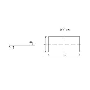 Столешница Kerama Marazzi Plaza Фондамента PL4.DL500920R\100 100 см серый
