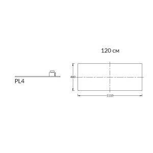 Столешница Kerama Marazzi Plaza Фондамента PL4.DL500920R\120 120 см серый