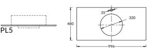Столешница Kerama Marazzi Plaza Фондамента PL5.DL500920R\100 100 см серый