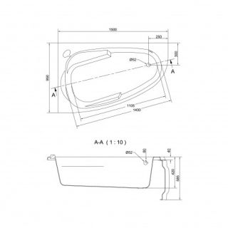 Акриловая ванна Cersanit JOANNA 160х95 L Акриловая ванна Cersanit JOANNA 160х95 L