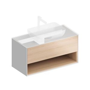 Тумба под раковину Kerama Marazzi Plaza Modern PLB.M.100.1\OAK.V 100 см дуб виченца/белый