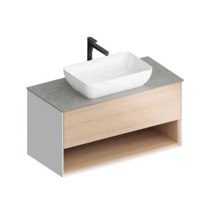 Тумба под раковину Kerama Marazzi Plaza Modern PLB.M.100.1\OAK.V 100 см дуб виченца/белый
