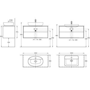 Тумба под раковину Kerama Marazzi Plaza Modern PLB.M.100.2\WHT.V 100 см белый