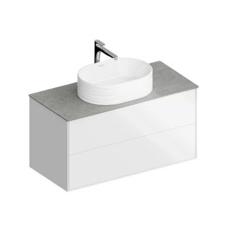 Тумба под раковину Kerama Marazzi Plaza Modern PLB.M.100.2\WHT.V 100 см белый Тумба под раковину Kerama Marazzi Plaza Modern PLB.M.100.2\WHT.V 100 см белый