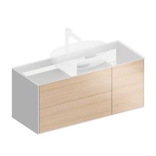 Тумба под раковину Kerama Marazzi Plaza Modern PLB.M.120.3\OAK.V 120 см дуб виченца/белый Тумба под раковину Kerama Marazzi Plaza Modern PLB.M.120.3\OAK.V 120 см дуб виченца/белый