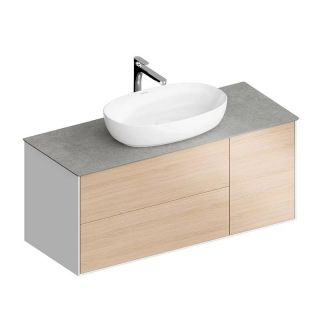 Тумба под раковину Kerama Marazzi Plaza Modern PLB.M.120.3\OAK.V 120 см дуб виченца/белый Тумба под раковину Kerama Marazzi Plaza Modern PLB.M.120.3\OAK.V 120 см дуб виченца/белый
