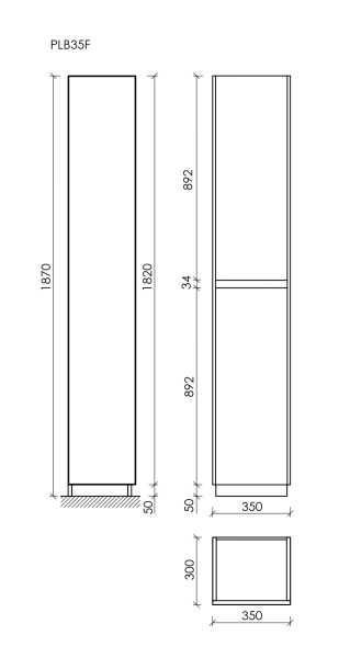 Шкаф-пенал напольный Sancos Libra Floor PLB35FW 35 см белый