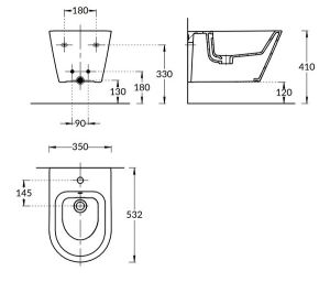 Биде подвесное Kerama Marazzi Plaza Modern PLM.bidet.02 белый