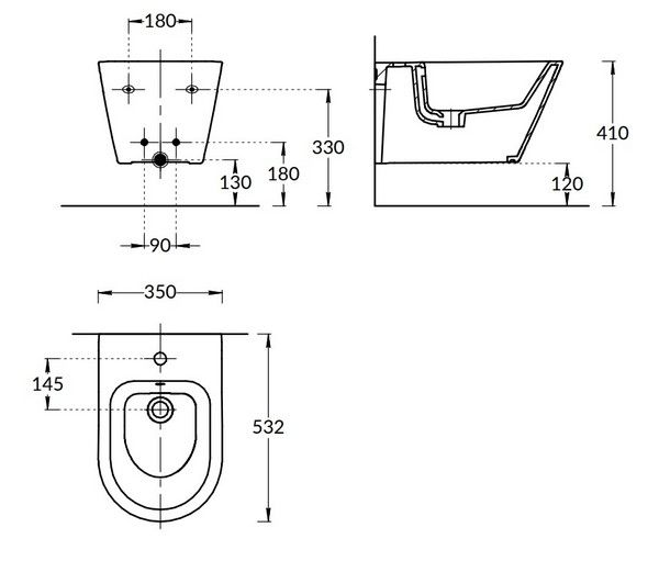Биде подвесное Kerama Marazzi Plaza Modern PLM.bidet.02 белый