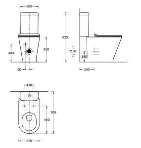 Чаша напольного унитаза Kerama Marazzi Plaza Modern PLMR.wc.01 безободковый белый