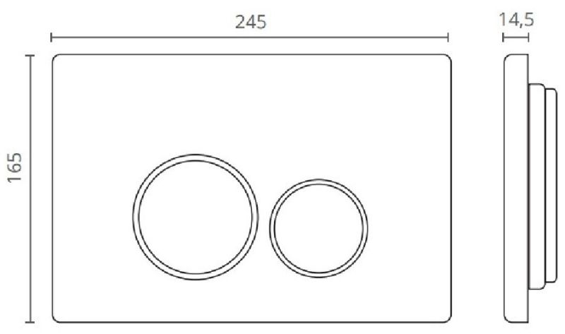 Кнопка смыва Ctesi Round BK0202128 золото