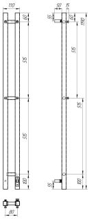 Полотенцесушитель электрический Point Гермес PN13812 П3 8x120см хром