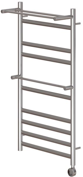 Полотенцесушитель электрический Point Артемида PN14150PE 50x100см с двумя полками левый/правый хром