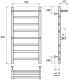 Полотенцесушитель электрический Point Артемида PN14158PE 50x80см с двумя полками левый/правый хром