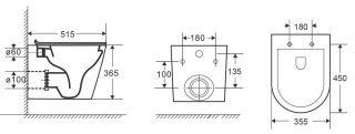 Подвесной унитаз Point Виктория PN41061 безободковый белый