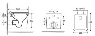 Подвесной унитаз Point Ника PN41081 безободковый белый