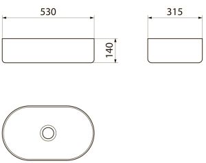 Раковина Point Виктория PN43061 53см белый
