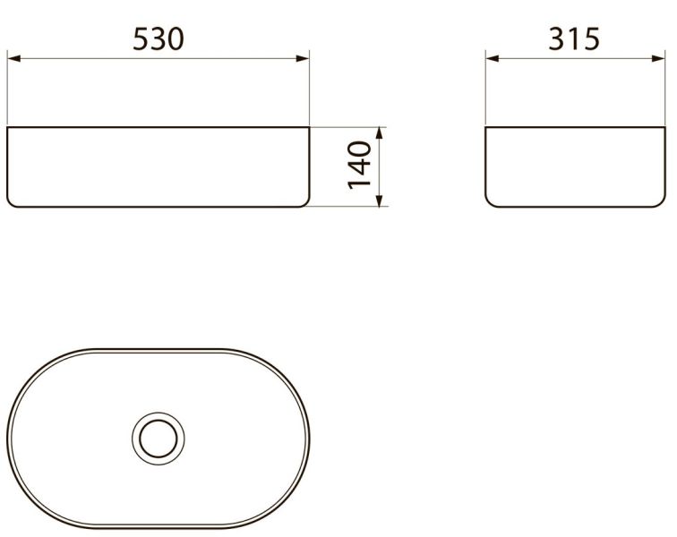 Раковина Point Виктория PN43061 53см белый