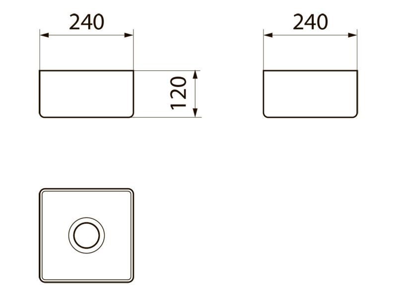 Раковина Point Аврора PN43101 24см белый