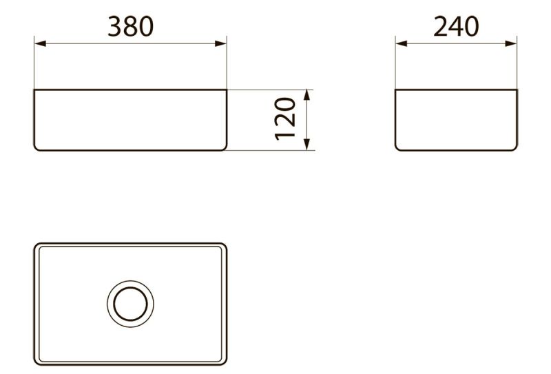 Раковина Point Аврора PN43102 38см белый