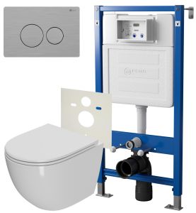 Сет Point PN48064SB: инсталляция Point Элемент PN45120 клавиша Point Виктория нержавеющая сталь брашированная PN44061SB унитаз Point Афина PN41041