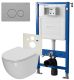 Сет Point PN48064SB: инсталляция Point Элемент PN45120 клавиша Point Виктория нержавеющая сталь брашированная PN44061SB унитаз Point Афина PN41041
