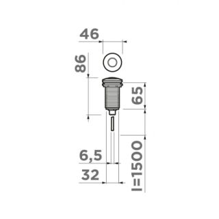 Пневматическая кнопка Omoikiri SW-01-LG Пневматическая кнопка Omoikiri SW-01-LG