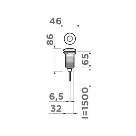 Пневматическая кнопка Omoikiri SW-01-LG