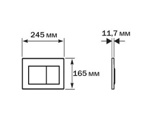 Кнопка смыва Aquatek Pneumo S PNS-0000001 пневматическое управление белый Кнопка смыва Aquatek Pneumo S PNS-0000001 пневматическое управление белый