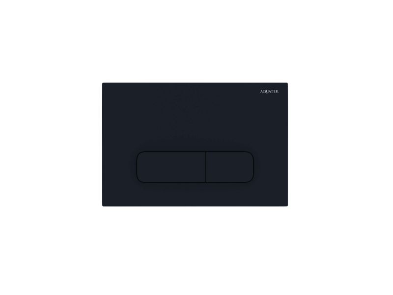 Кнопка смыва Aquatek Pneumo S PNS-0000010 пневматическое управление чёрный матовый